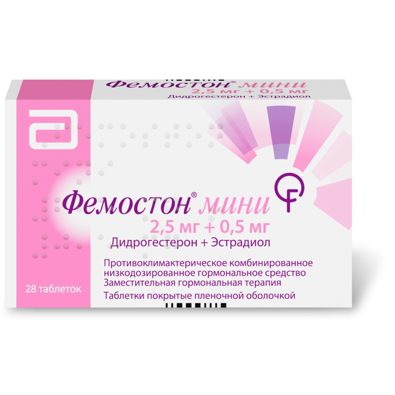 Фемостон Мини 2,5 мг+0,5 мг таблетки, покрытые оболочкой 28 шт. по цене .